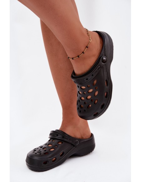 Women's Black Foam Clog Slides Parker