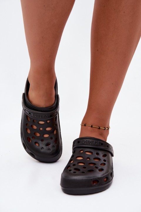 Women's Black Foam Clog Slides Parker