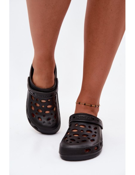 Women's Black Foam Clog Slides Parker