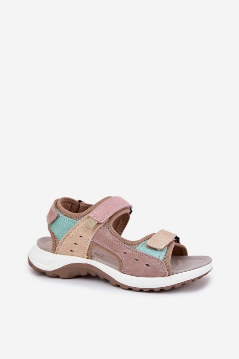 Women's Sports Leather Sandals McKeylor 95347 Beige