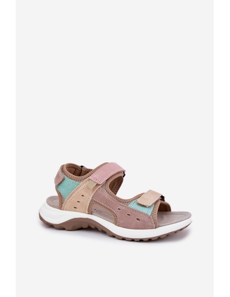 Women's Sports Leather Sandals McKeylor 95347 Beige