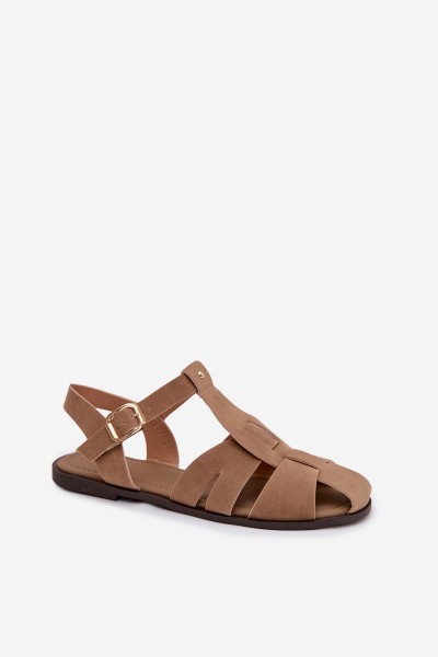 Women's Flat Khaki Roman Sandals Belanessa 2