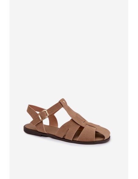 Women's Flat Khaki Roman Sandals Belanessa