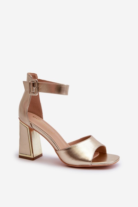 Elegant Women's Sandals with Gold Heels Rosazara