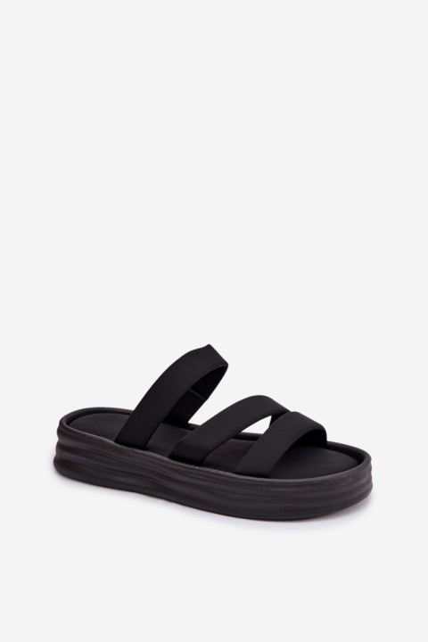 Material Women's Platform Sandals With Straps Black Liorine