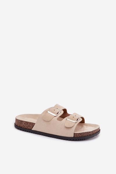 Women's Light Beige Slides Oliena 2