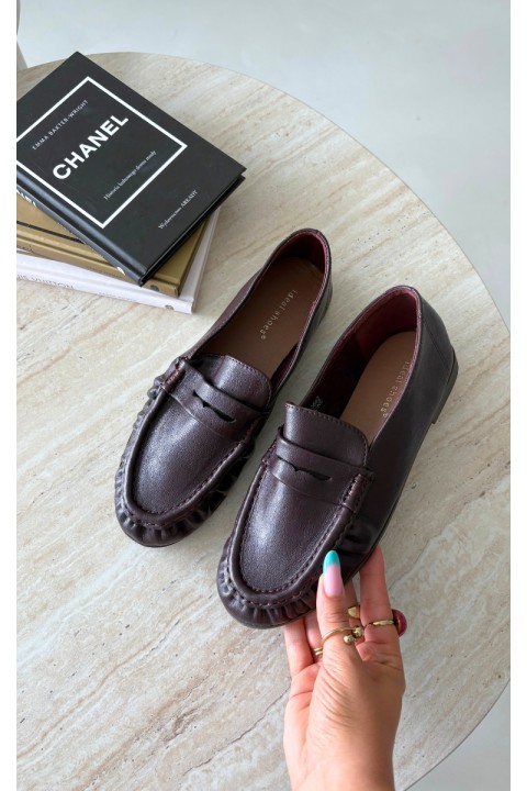 Women's Moccasins with Ruching Bordeaux Sabley