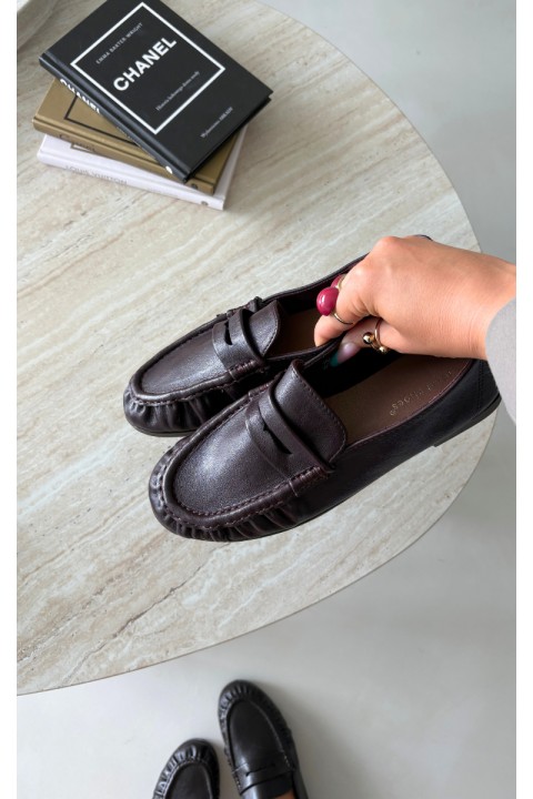 Women's Moccasins with Ruching Bordeaux Sabley