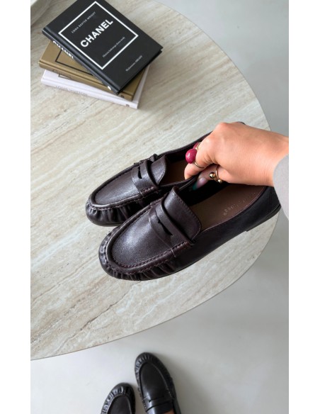 Women's Moccasins with Ruching Bordeaux Sabley