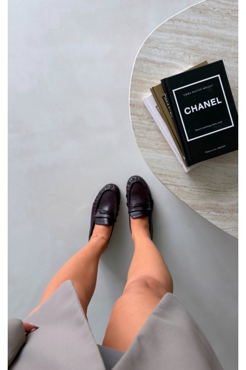 Women's Moccasins with Ruching Bordeaux Sabley