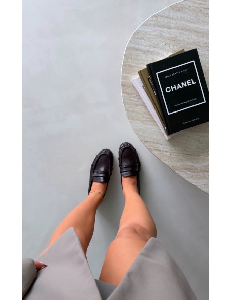 Women's Moccasins with Ruching Bordeaux Sabley