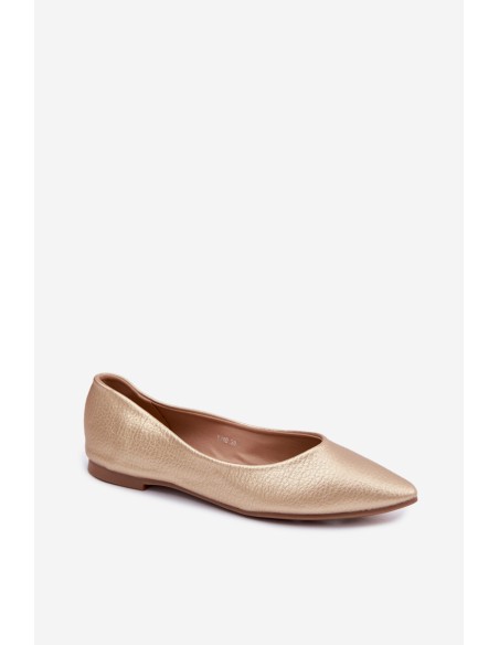 Eco Leather Ballerinas Gold Nelisa