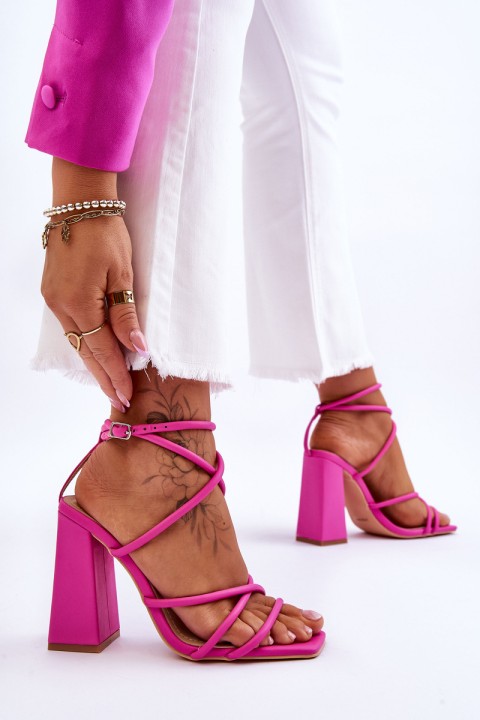 Fashionable High Heel Sandals Pink Josette