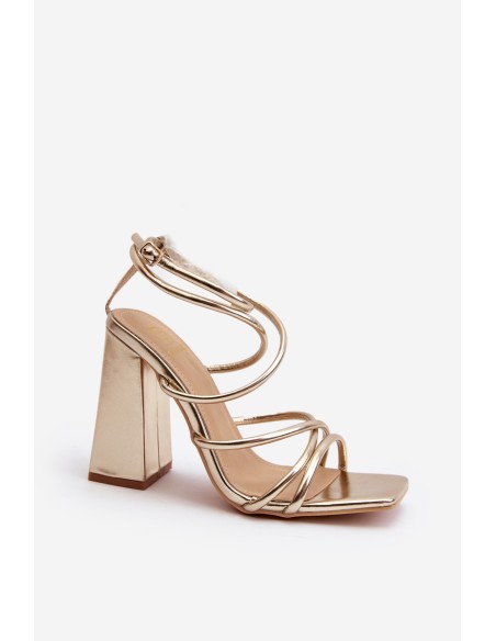 Fashionable High-heeled Sandals Gold Josette