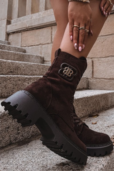 Women's Wokrery boots with decorative element insulated chocolate Kalindra 2
