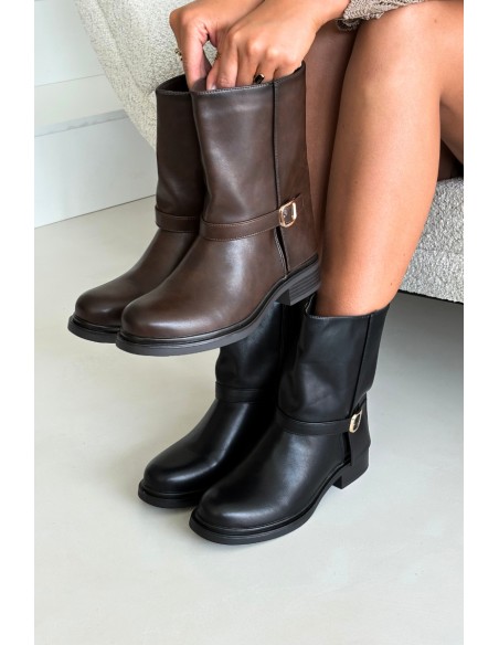 Women's Insulated Ankle Boots With Buckle Black Corley