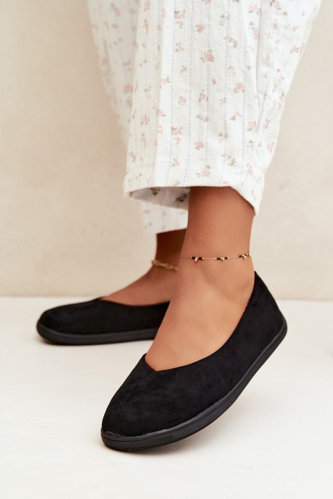 Women's Barefoot Black Ballerinas Hollin
