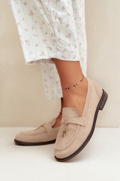Women's Beige Eco Suede Moccasins Raylie 2