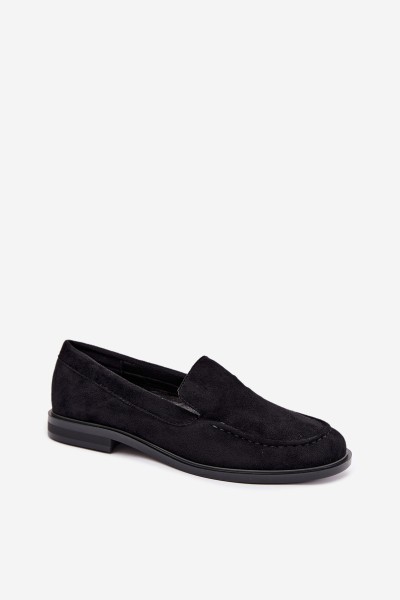 Women's Black Eco Suede Loafers and Moccasins Laisie 2
