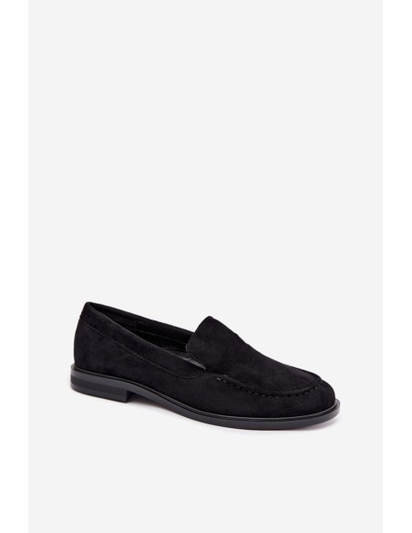 Women's Black Eco Suede Loafers and Moccasins Laisie