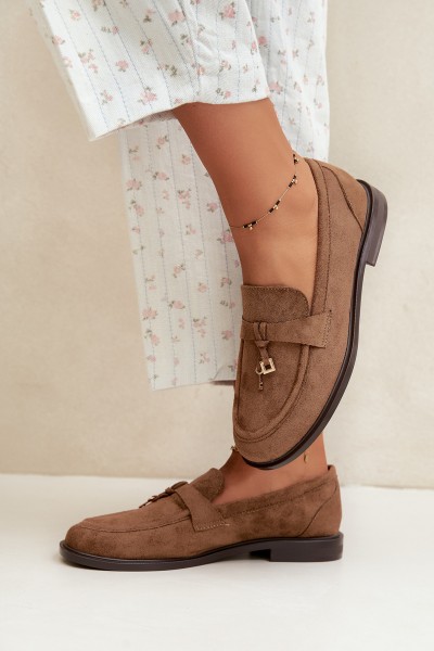 Women's Brown Eco Suede Moccasins Raylie