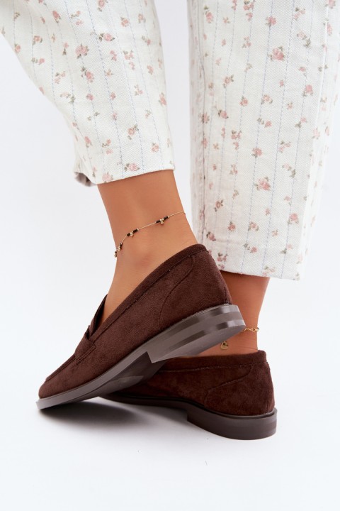 Women's Chocolate Eko Suede Moccasins Raylie