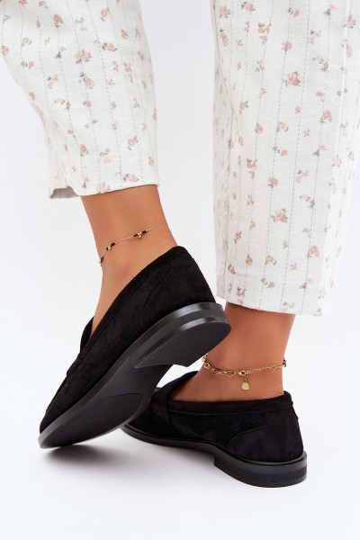 Women's Black Eco Suede Moccasins Raylie