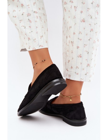 Women's Black Eco Suede Moccasins Raylie