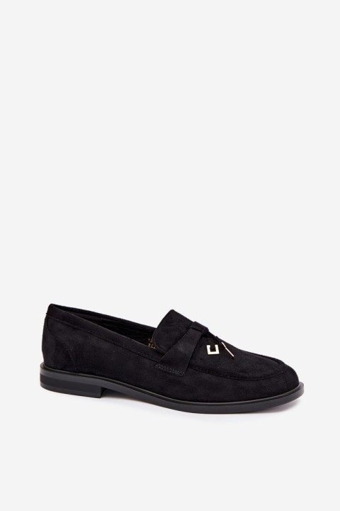 Women's Black Eco Suede Moccasins Raylie