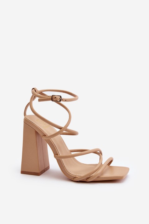 Fashionable High Heel Sandals Nude Josette