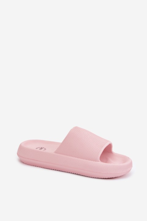Women's Lightweight Foam Slides With Thick Sole Pink Querceria