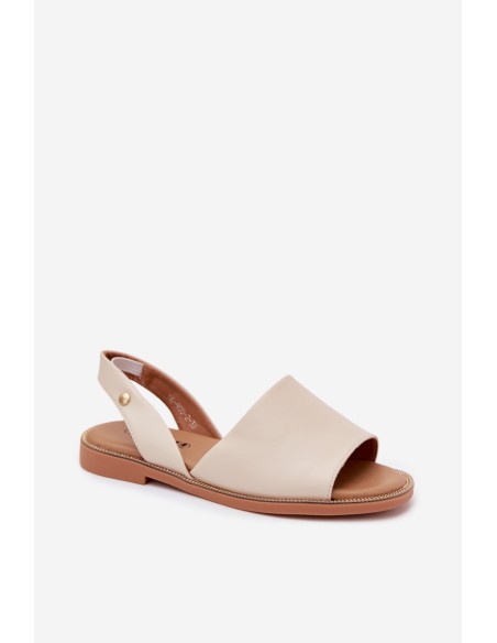 Women's Flat Beige Sandals Pollyanna