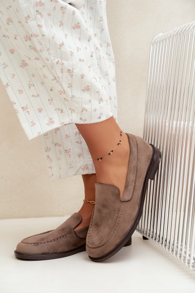 Women's Loafers from Eco Suede Taupe Laisie
