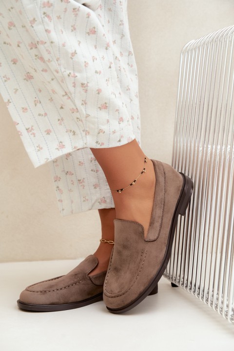 Women's Loafers from Eco Suede Taupe Laisie