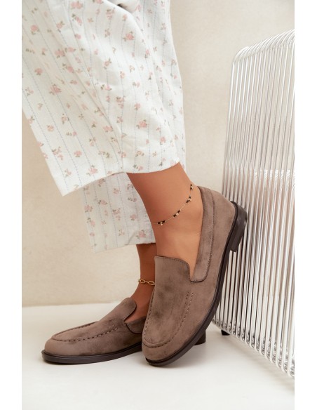 Women's Loafers from Eco Suede Taupe Laisie