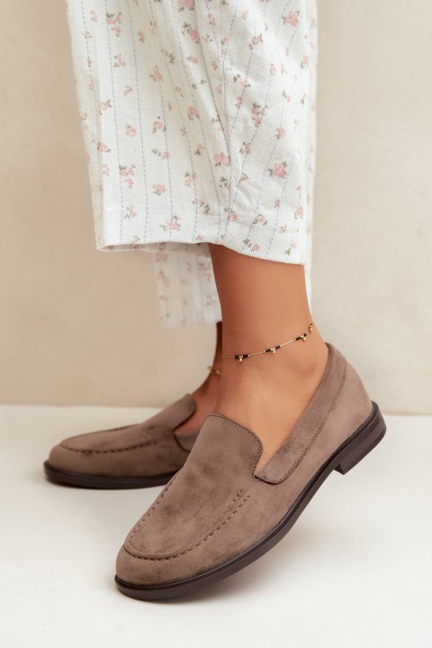 Women's Loafers from Eco Suede Taupe Laisie