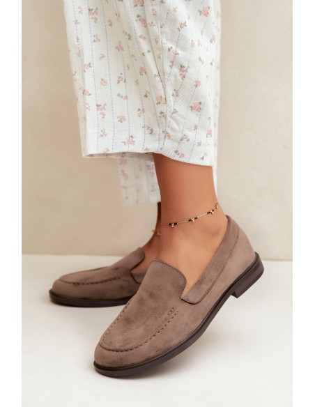 Women's Loafers from Eco Suede Taupe Laisie