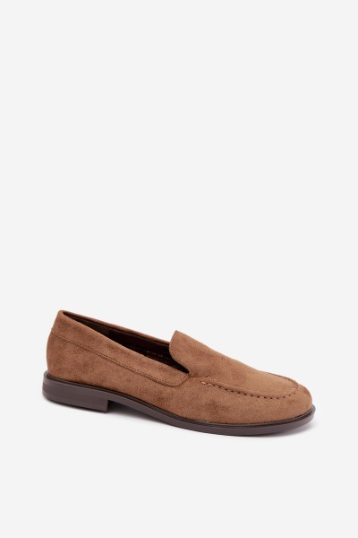 Women's Loafersy Moccasins Made of Eco Suede Brown Laisie 2