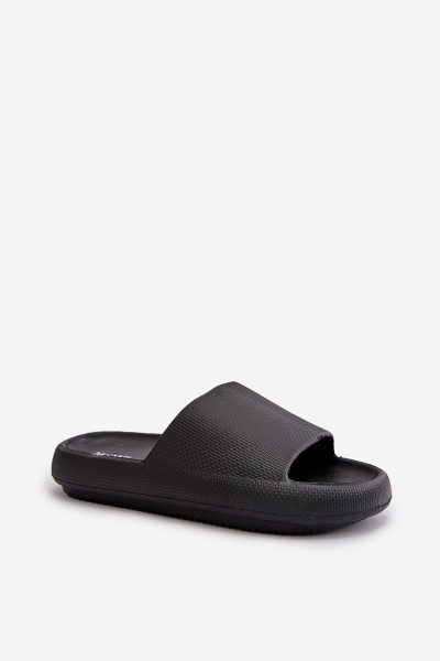 Women's Lightweight Foam Slippers On Thick Sole Black Querceria 2