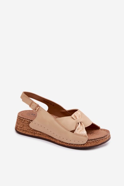 Comfortable Women's Platform Sandals Beige Iggy 2