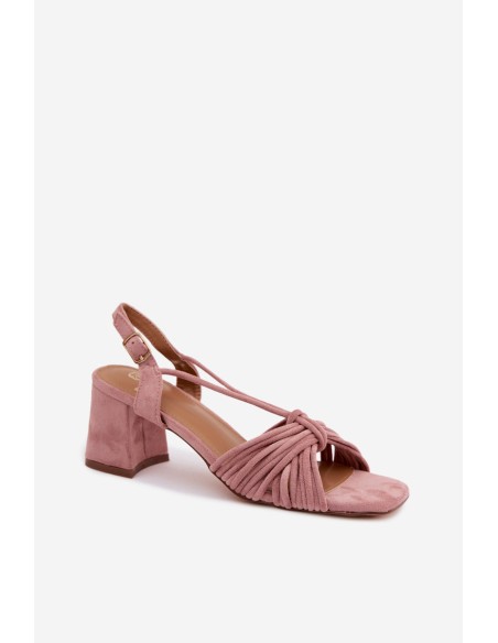 Women's Block Heel Sandals Dirty Pink Taffina