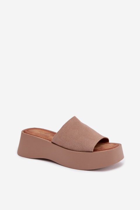 Women's Platform Sandals Dark Beige Liorisse
