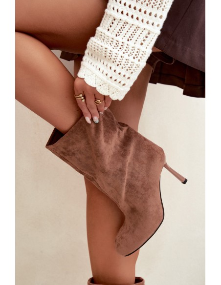 Women's Brown Slouchy High Heel Boots Penrose