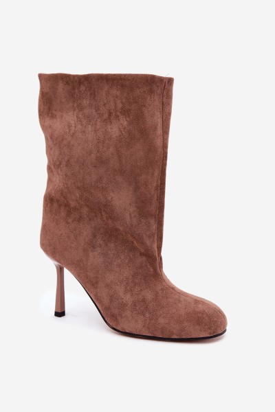Women's Brown Slouchy High Heel Boots Penrose 2