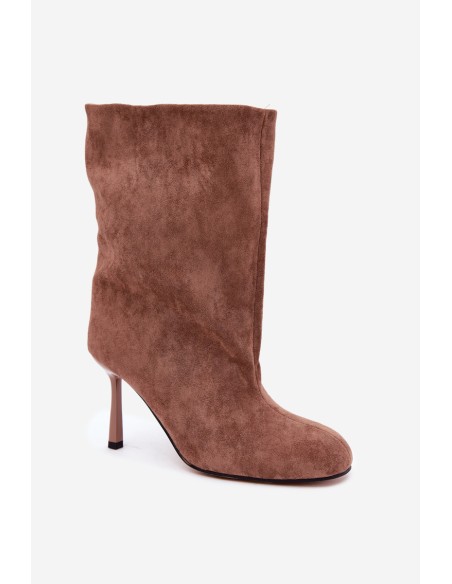 Women's Brown Slouchy High Heel Boots Penrose