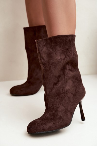 Women's High Heel Boots Slouchy Chocolate Penrose