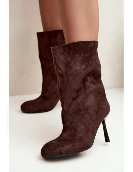 Women's High Heel Boots Slouchy Chocolate Penrose
