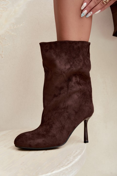 Women's High Heel Boots Slouchy Chocolate Penrose