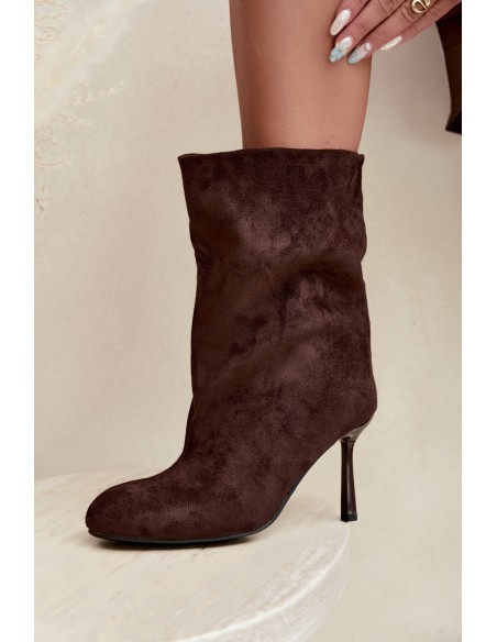 Women's High Heel Boots Slouchy Chocolate Penrose