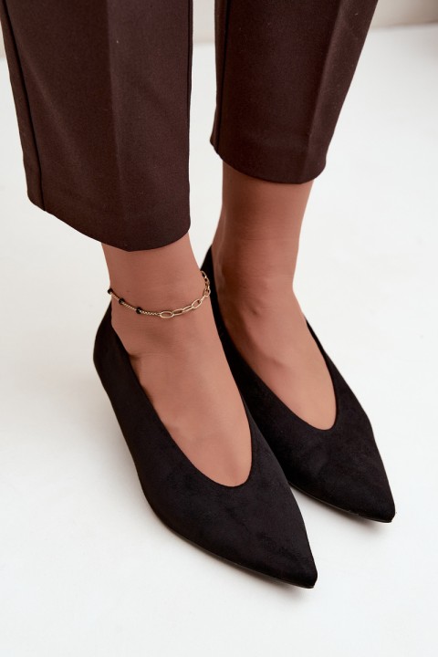 Black Suede Kitten Heel Pumps Nuretta